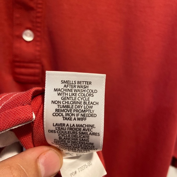 Travis Mathew Orange Red Golf Polo Men’s Large (Tag XL) - Picture 8 of 12